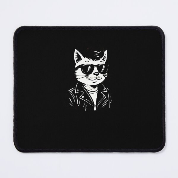 Item preview, Retro Cat Rock Music Gift for Men, Women, and Kids – Funny Cat designed and sold by FreshPixelArt.