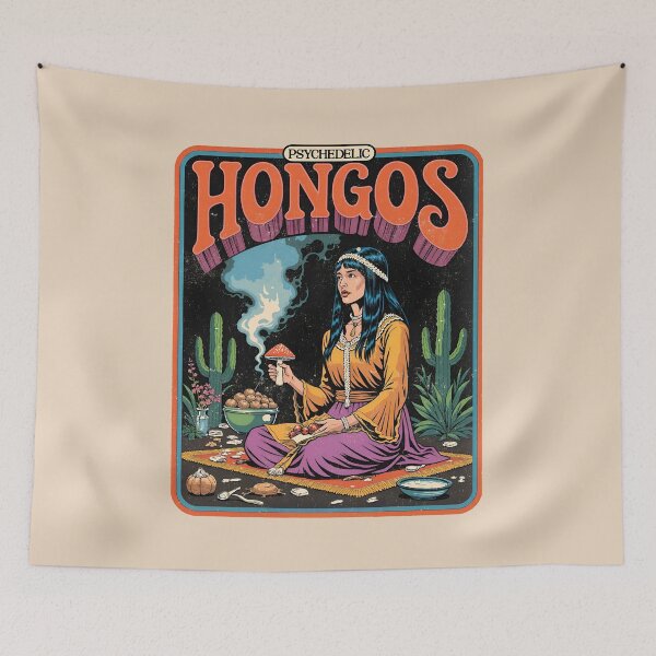 Item preview,  Psychedelic Hongos Vintage 70s Art designed and sold by Vintagenaut Co..