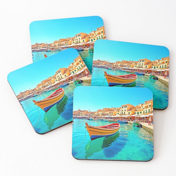 Item preview, Vibrant Harbor: Mediterranean Bliss designed and sold by Health And Fitness Posts e-Store.