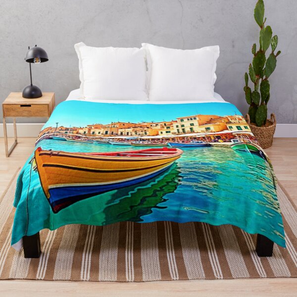 Item preview, Vibrant Harbor: Mediterranean Bliss designed and sold by Health And Fitness Posts e-Store.