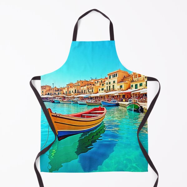 Item preview, Vibrant Harbor: Mediterranean Bliss designed and sold by Health And Fitness Posts e-Store.