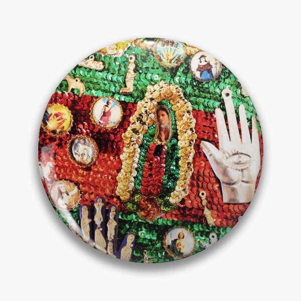 Item preview, guadalupe saints milagros folk sequin designed and sold by El Brown Mercado.