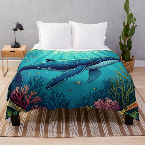 Item preview, Whale Over Coral designed and sold by ChanceTwoArt.