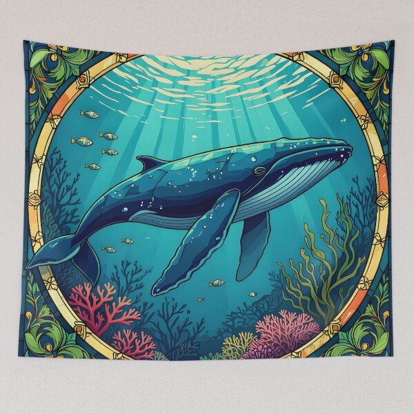 Item preview, Whale Over Coral designed and sold by ChanceTwoArt.