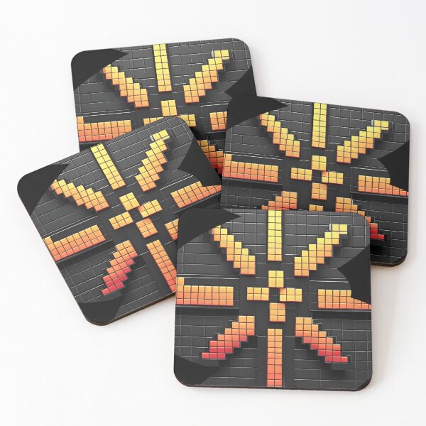 Item preview, Pixelated rebellion logo over a black grid 3 designed and sold by Neon G.