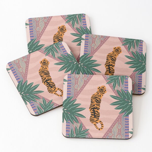 Item preview, hand drawn botanical boho tiger design  designed and sold by bratfactory.