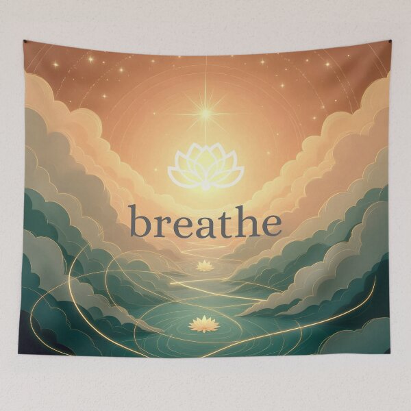 Item preview, Breathe – Golden Light & Celestial Lotus Breathe – Golden Light & Celestial Lotus designed and sold by 	aluzia.design.