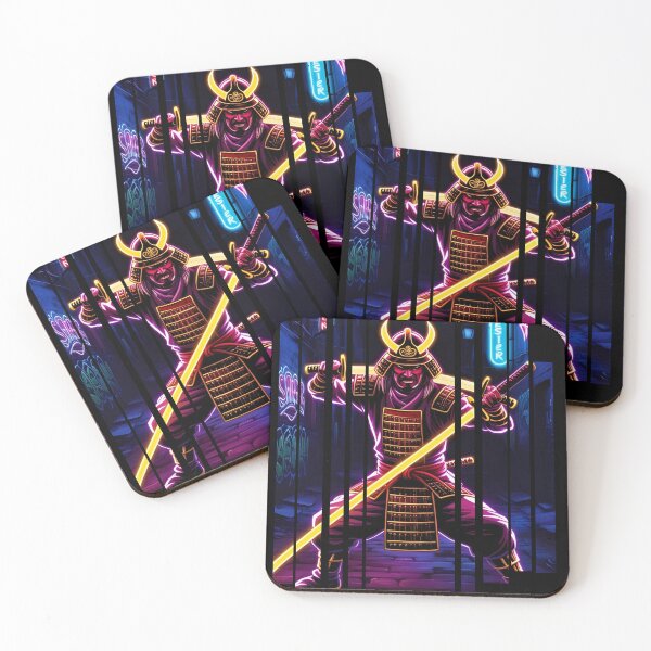 Item preview, Neon samurai with sharp blade 4 designed and sold by Neon G.
