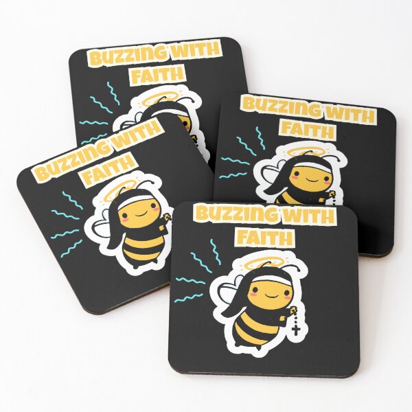 Item preview, Buzzing With Faith – Cute Bee Nun Cartoon designed and sold by ArtistanForge.