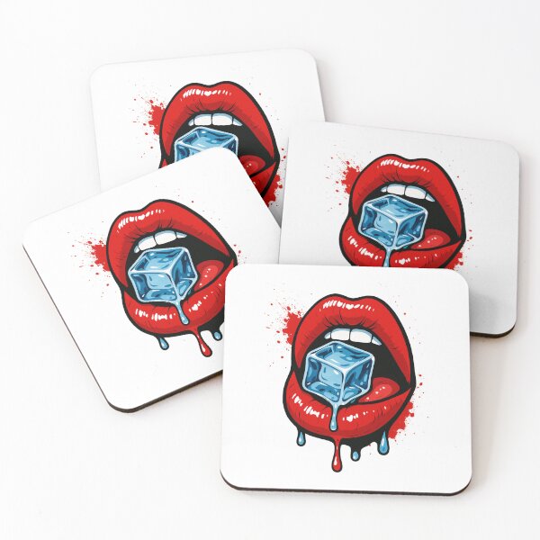 Item preview, Red Lips & Ice Cube – Pop Art Sensation designed and sold by Neon Nightmare.