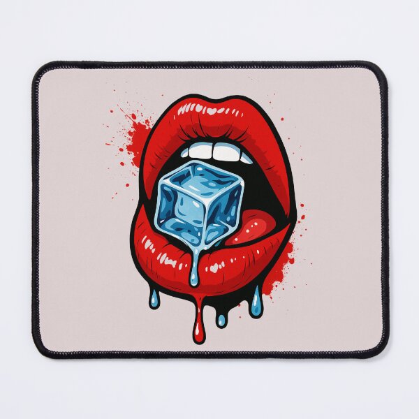 Item preview, Red Lips & Ice Cube – Pop Art Sensation designed and sold by Neon Nightmare.