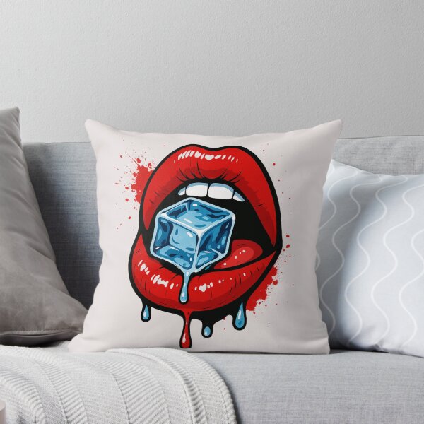 Item preview, Red Lips & Ice Cube – Pop Art Sensation designed and sold by Neon Nightmare.