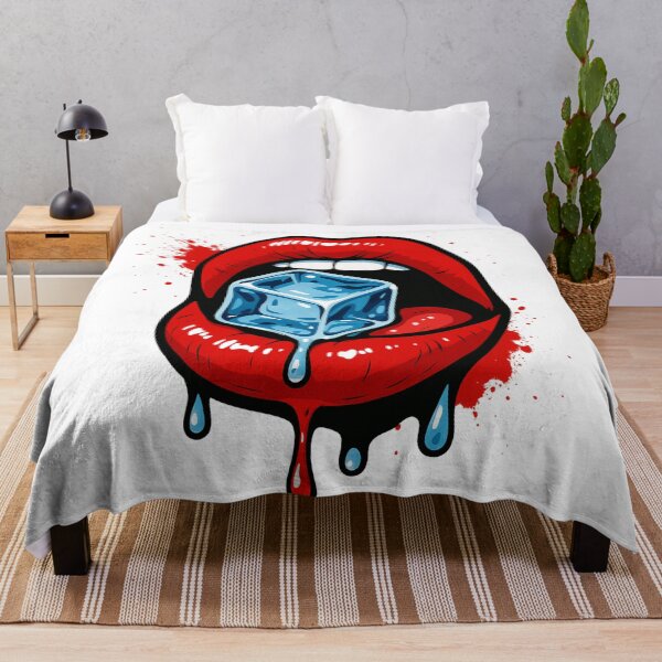 Item preview, Red Lips & Ice Cube – Pop Art Sensation designed and sold by Neon Nightmare.
