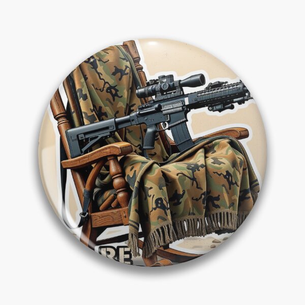Item preview,  Retired but Still Lethal – Funny Veteran Military Sticker designed and sold by PatchOPS.