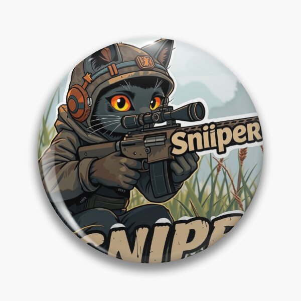 Item preview,  Sniper Cat – Funny Military Combat Arms Sticker designed and sold by PatchOPS.