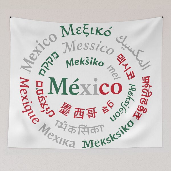 Item preview, Mexico in Many Languages - Multicultural Typographic Mandala designed and sold by VALQUIRIAMX.