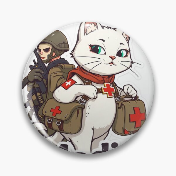 Item preview,  Medic Cat – Funny Military Combat Arms Sticker designed and sold by PatchOPS.