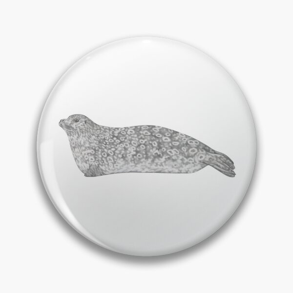 Item preview, Ringed Seal Wildlife Pencil Illustration designed and sold by Lauren Fitton Illustration.
