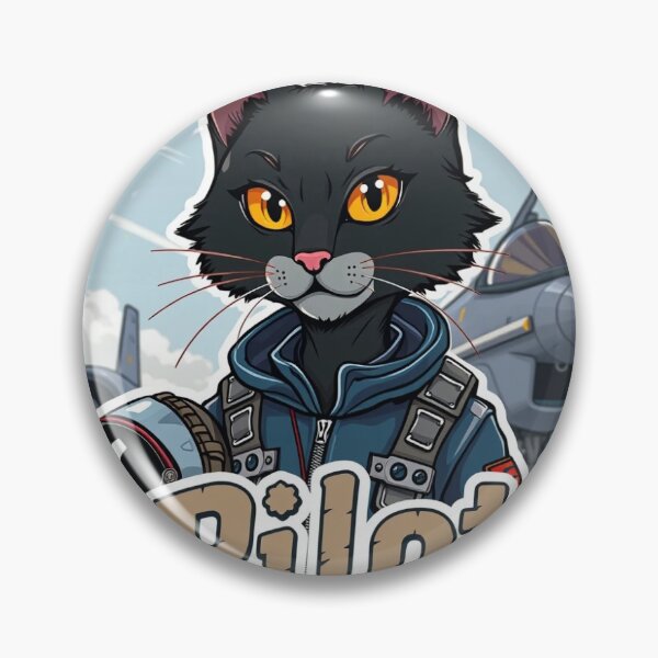 Item preview,  Pilot Cat – Funny Military Combat Arms Sticker designed and sold by PatchOPS.