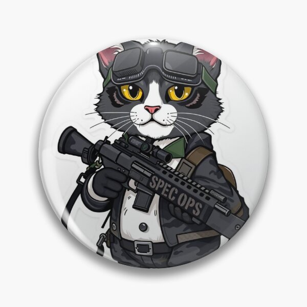 Item preview,  Special Forces Cat – Funny Military Combat Arms Sticker designed and sold by PatchOPS.
