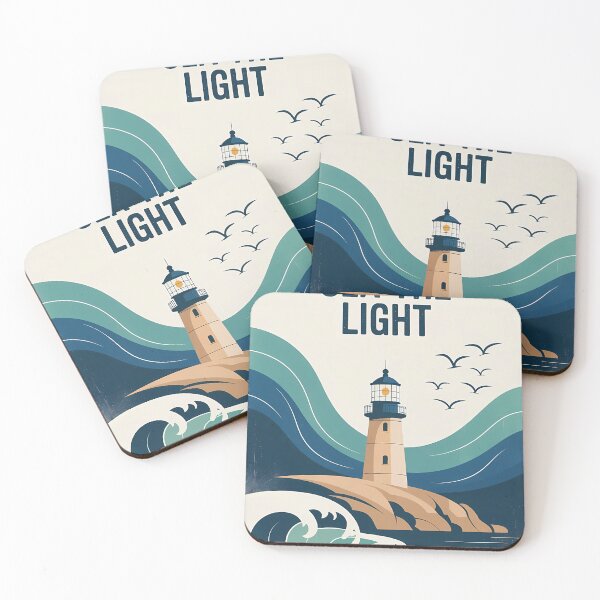 Item preview, SEA THE LIGHT Nautical Typography Design – Lighthouse & Waves Art for Beach Lovers, Stickers, and T-Shirts designed and sold by Rilindi.