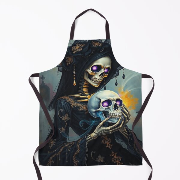 Item preview, Elegant Gothic Skeleton Lady - Black Lace Victorian Dress and Crystal Skull - Dark Fantasy Chic Art designed and sold by Ralek.