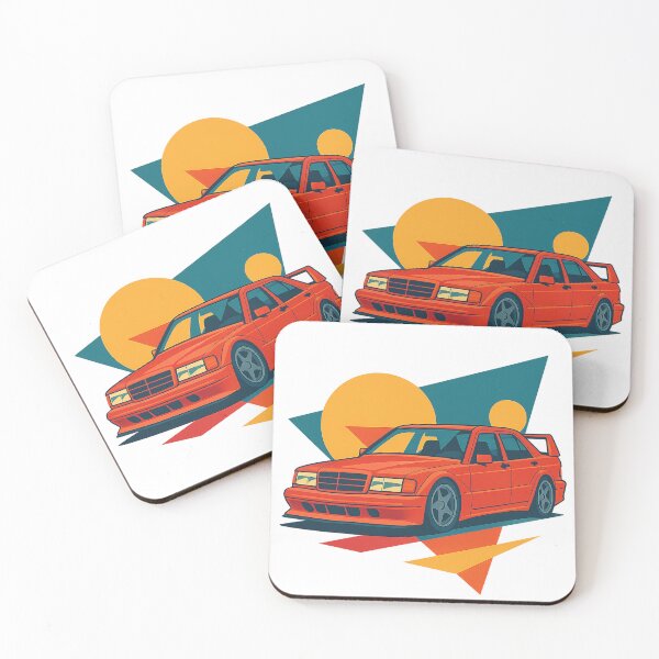 Item preview, Retro Touring Legend – Widebody 190E-Inspired Silhouette Artwork designed and sold by fjurcev.