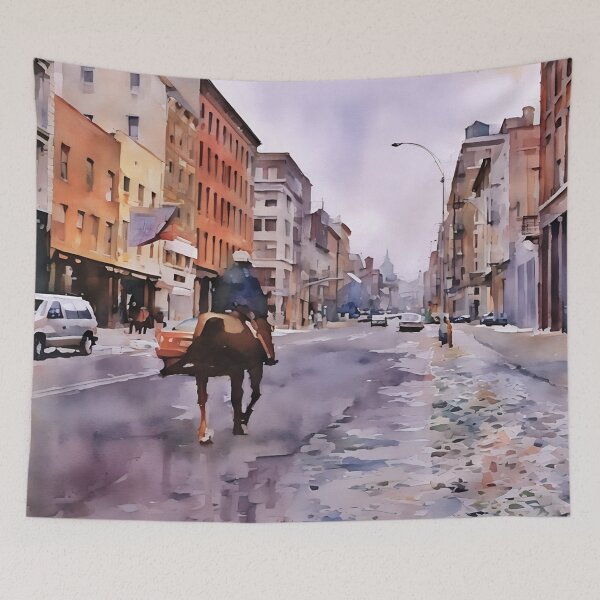 Item preview, Mounties in New York designed and sold by RCWatercolours.