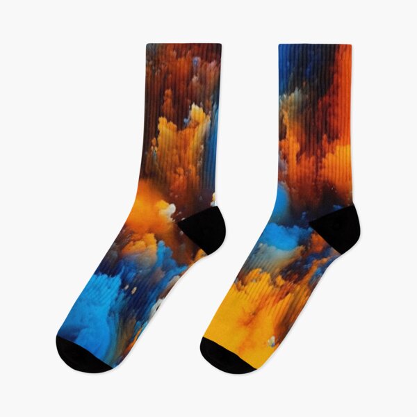 Item preview, Abstract Clouds Blue & Orange designed and sold by Mixture-Designs.