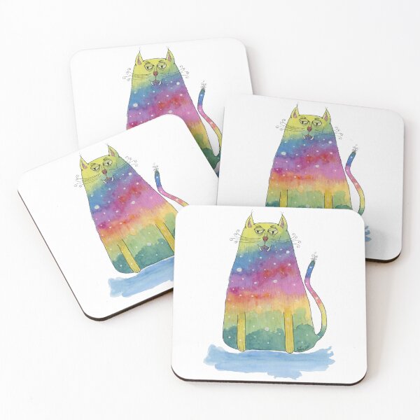 Item preview, Rainbow Gothic Cat designed and sold by SLVTreeHouse.