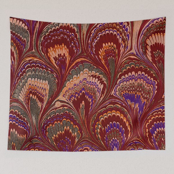 Item preview, Vintage Marbled Decorative Paper: Traditional Bookbinding Endpaper Design designed and sold by PinUpPizzazz.