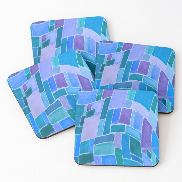 Item preview, Watercolor Tiles Blue and Purple designed and sold by Kandoart.