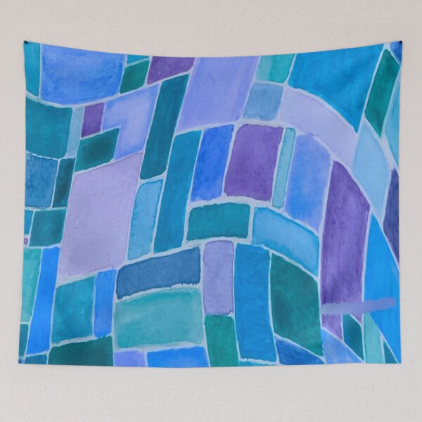 Item preview, Watercolor Tiles Blue and Purple designed and sold by Kandoart.