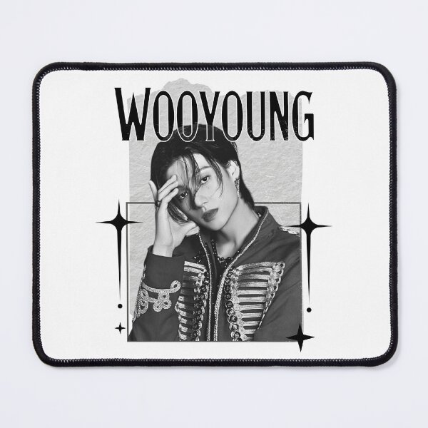Item preview, Ateez Wooyoung Kpop Boy Group Monochrome Black and White Classic Design Collage designed and sold by HELL0WBELLO.