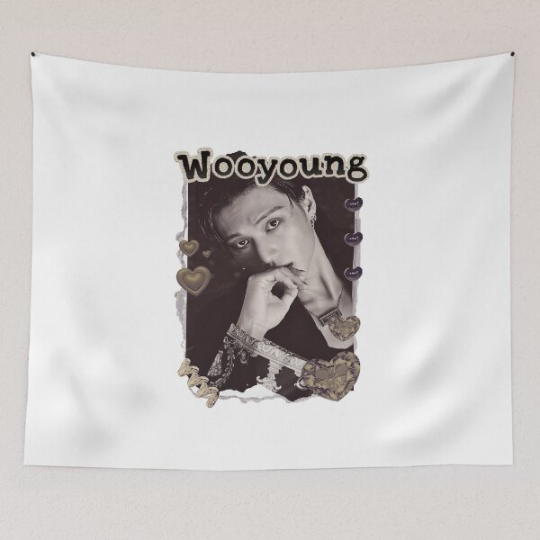 Item preview, Ateez Wooyoung Kpop Boy group Scrapbook Collage Cozy Y2K Vintage Design designed and sold by HELL0WBELLO.