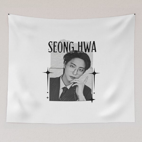 Item preview, Ateez Seong Hwa Kpop Boy Group Monochrome Black and White Classic Design Collage  designed and sold by HELL0WBELLO.