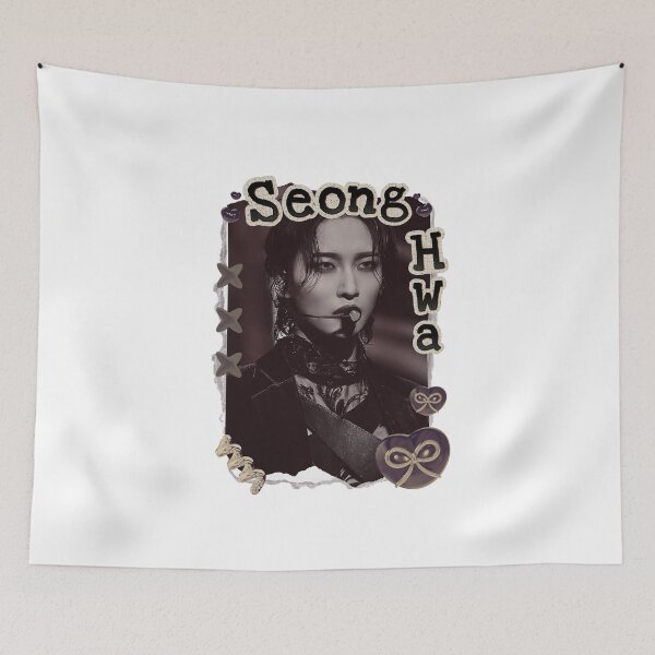 Item preview, Ateez Seong Hwa Kpop Boy group Scrapbook Collage Cozy Y2K Vintage Design designed and sold by HELL0WBELLO.