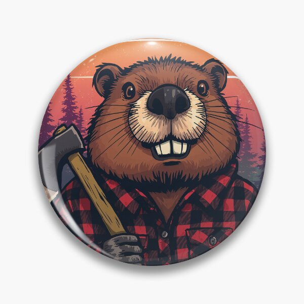 Item preview, Lumberjack Beaver – Funny Forest Worker T-Shirt designed and sold by DamFineDesigns.