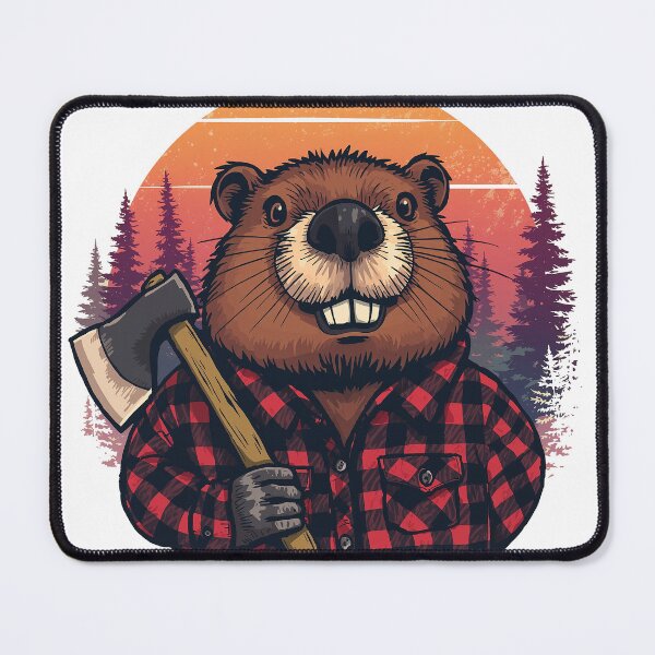 Item preview, Lumberjack Beaver – Funny Forest Worker T-Shirt designed and sold by DamFineDesigns.