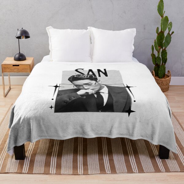 Item preview, Ateez San Kpop Boy Group Monochrome Black and White Classic Design Collage  designed and sold by HELL0WBELLO.