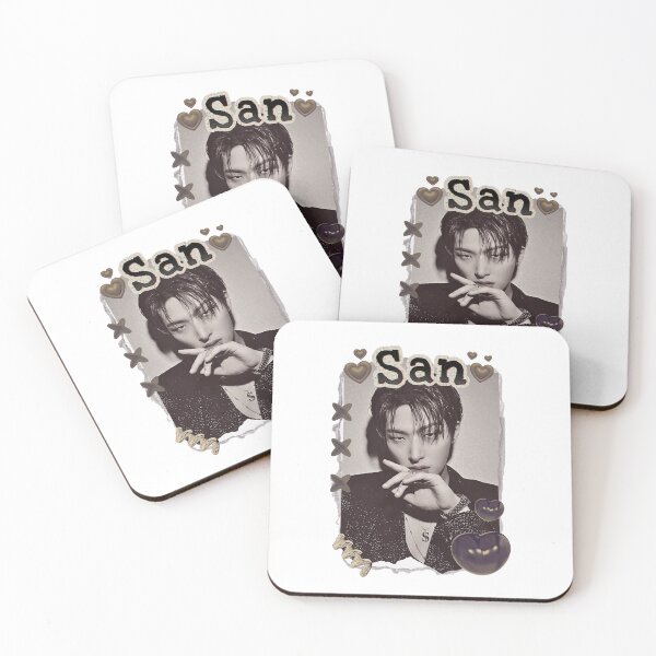 Item preview, Ateez San Kpop Boy group Scrapbook Collage Cozy Y2K Vintage Design designed and sold by HELL0WBELLO.