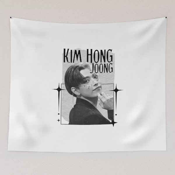 Item preview, Ateez Kim Hong Joong Kpop Boy group Scrapbook Collage Cozy Y2K Vintage Design designed and sold by HELL0WBELLO.