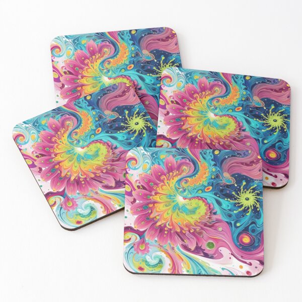 Item preview, Psychedelic flower pattern designed and sold by Nice-patterns.