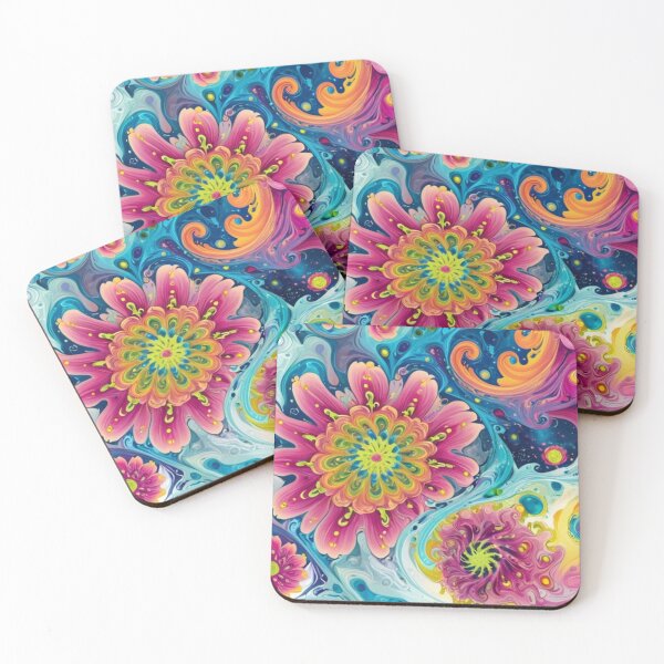 Item preview, Psychedelic flower pattern designed and sold by Nice-patterns.