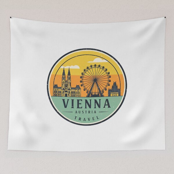 Item preview, Vienna Austria Travel Retro Emblem - Vintage Style Souvenir Design designed and sold by Timegraf.