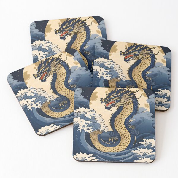 Item preview, Golden Moon Dragon – Vintage Ukiyo-e Japanese Art designed and sold by Vandy Fullam.