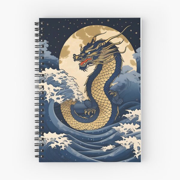 Item preview, Golden Moon Dragon – Vintage Ukiyo-e Japanese Art designed and sold by Vandy Fullam.