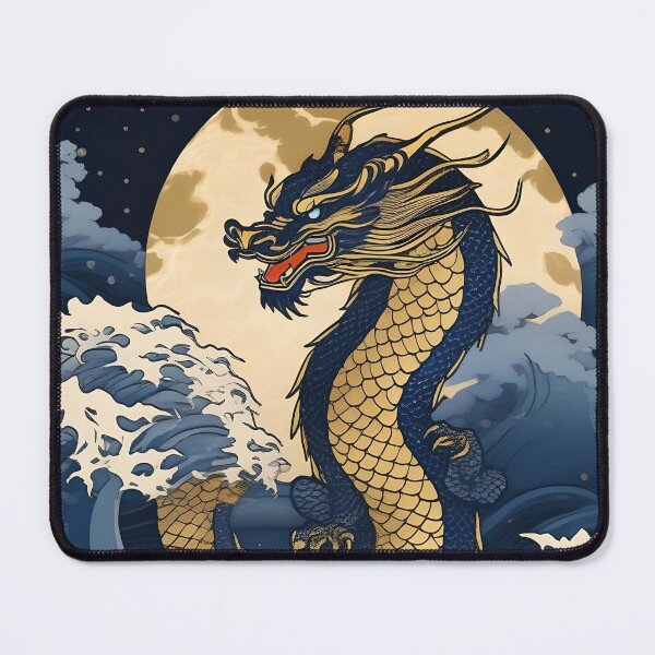Item preview, Golden Moon Dragon – Vintage Ukiyo-e Japanese Art designed and sold by Vandy Fullam.