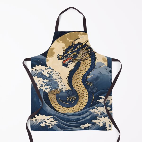 Artikelvorschau, Goldener Monddrache – Vintage Ukiyo-e japanische Kunst entworfen und verkauft von Vandy Fullam.