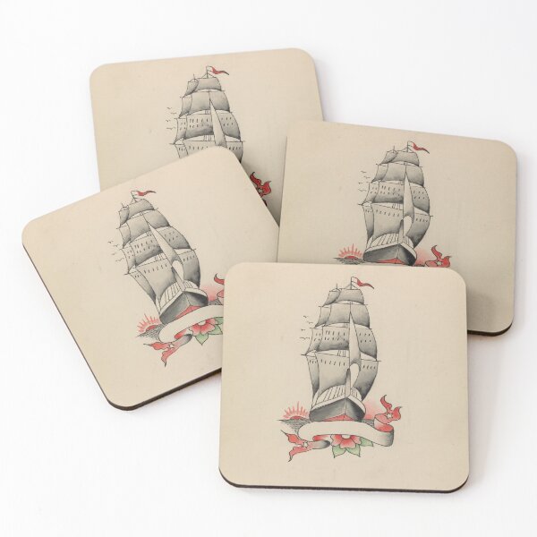 Item preview, Vintage Tattoo Art  – Nautical Ship Design – Old School Sailor Style designed and sold by CulturalCurios.